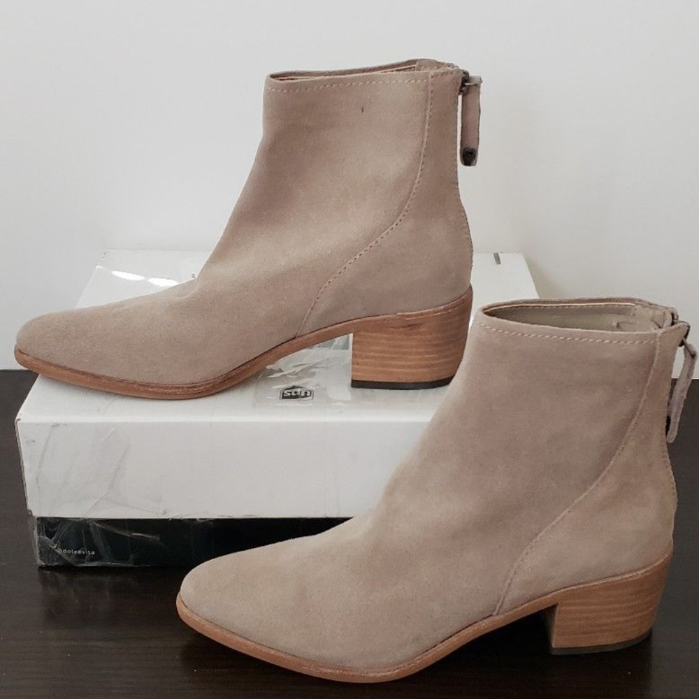 Dolce Vita Cassius Taupe Suede Ankle Boots